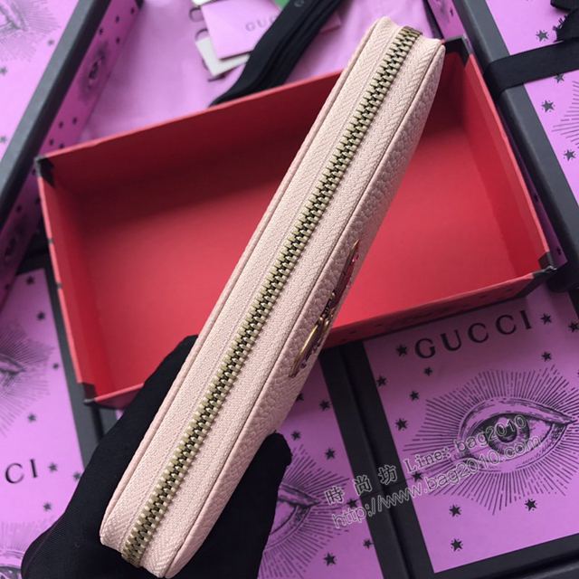 Gucci包 古馳錢包 499363裸全皮 鑲鑽蝴蝶 Gucci黑色女長錢包  gudj1068